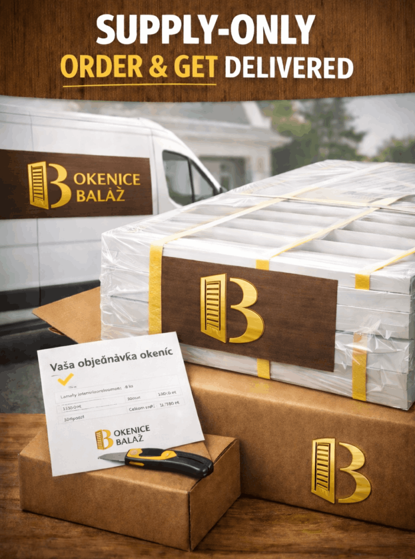 Dodanie okeníc priamo k dverám - balenie a logistika okenice Baláž